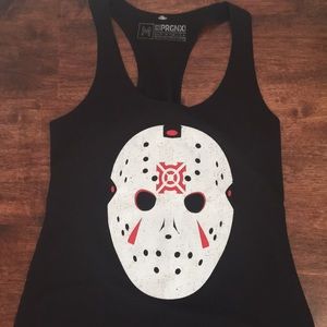 Black Graphic Tank Top